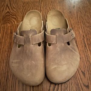 Womens Birkenstock Boston  Clog - Tan Leather